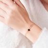 Pulsera de Plata de Ley S925 con Rueda de la Fortuna y Trébol de Cuatro Hojas de Doble Capa para Niñas, Accesorio de Mano de Estilo de Diseño de Nicho, Joyería Simple y Versátil