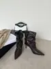 Botas plataforma de bico fino, estilo europeu e americano, de corte largo e emagrecedor, versáteis e elegantes, em cores branco, preto e café, para mulheres adultas