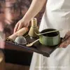 Tazón de Matcha de Cerámica Japonesa Transfronterizo, Utensilios para Preparar Té de la Dinastía Song, Juego de Batidores de Té de 100 Piezas, Caja de Regalo para Ceremonia de Té