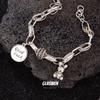 Pulseira de Cruz de Diamante Estilo Retrô Personalizada para Mulheres Estilo Ins Moda Nicho Hip-Hop Versátil Moda Joia de Casal