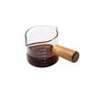 Mango de madera Taza de café de borosilicato alto doble boca pequeña Taza de leche Taza de leche punto taza de café italiana pequeña material vidrio