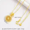 Loja de Ouro Mesmo Estilo Colar de Riqueza Instantânea Banhado a Ouro para Mulheres, Versátil e Elegante, Trevo de Quatro Folhas, Borboleta, Cabacinha, Bússola Colar Atacado