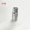 Dado Dabashou Serie Imperial de 1/4 de Pulgada Borde Hexagonal 25 mm Cromado Espejo Llave Corta Imperial