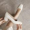Zapatos Mary Jane 888 para Mujer, Principios de Primavera 2026, Punta Cuadrada Baja, Estilo Retro Versátil, Adecuados para Combinar con Cheongsams y Vestidos, Zapatos de Tacón Grueso de una Sola Pieza