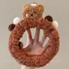 Diadema de Felpa Linda de Otoño para Lavado Facial para Mujeres, Modelo Nuevo 2026, Especialmente Diseñada para Maquillaje y Mascarillas Faciales, Diadema de Color Café de Alta Gama
