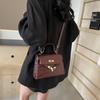 Bolso Texturizado Vintage 2026 Nuevo Bolso para Mujer Moda Tendencia Hombro Único Axila Bolso Kelly Bolso Cruzado Simple Elegante