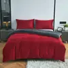 Juego de tres piezas de funda de edredón y fundas de almohada de terciopelo de cristal para comercio exterior transfronterizo AliExpress, ropa de cama suave y afelpada