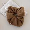 Diadema de otoño e invierno con diseño de oso de peluche americano a cuadros, con forma de calavera alta y bola, para el pelo de intestino grueso, para niñas