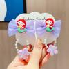 Accesorios para el Cabello de Niña Pinza de Pelo con Lazo de la Princesa Elsa Pinza con Borla para Niña Dulce No Lastima el Cabello Pinza de Pelo a la Moda Tocado