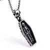 Joias de fronteira europeias e americanas moda personalizada hip hop aço inoxidável caixão caveira masculina titânio aço pingente ornamentos atacado