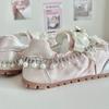 Cordón hebilla zapato flor decoración al por mayor amor puro ballet deportivo Zapatos Forrest Gump para mujer entrenamiento moral zapatos decoración accesorios cambiar accesorios