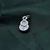 Colgante de Calabaza de la Fortuna de Plata Pura 999 Estilo Chino Nube de la Fortuna Colgante Pequeño Accesorios para Manualidades con Cuentas Pulsera con Cordón Trenzado Colgante