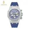 Reloj de Silicona para Hombre con Tres Ojos y Seis Manecillas de la Serie Roble Más Vendido Transfronterizo, Transmisión en Vivo de Comercio Exterior, Tk Aliexpress Dropshipping