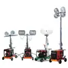 Veículo de iluminação móvel transfronteiriço 400W LED conjunto gerador a gasolina/diesel 3kW 6kW farol móvel de alta potência