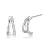 Pendientes Mini de Circonita Exquisitos de Plata 925 Más Vendidos de Shein para Niñas, Pequeños, Sencillos y de Alta Gama, Pendientes de Celebridad de Internet