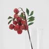 Ramos de Fruta Lichia de Fruta Simulada Ornamentos de Arte de Alto Nível Decoração de Mesa para Sala de Estar/Sala Modelo Decoração de Flor Falsa