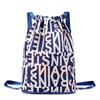 Bolsa deportiva ligera estampada para fitness, mochila de viaje multifuncional, cordón ajustable, bolsa de almacenamiento plegable, bolsas transfronterizas