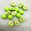 Cuentas de Manzana Pintadas 3D de Dibujos Animados Acrílico Medio Manzana Cuentas Sueltas Cadena para Teléfono DIY Cadena para Bolsa Accesorios
