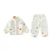 Pijama de otoño e invierno para niños, conjunto de franela para niñas, nueva colección de invierno 2026, ropa de estar con capucha de vellón de coral para bebé
