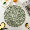Palha de Papel Estilo Japonês Waffle Jogo Americano Ocidental Tapete Isolante de Calor para Mesa de Jantar Tapete Redondo para Mesa de Jantar Descanso para Copo Tapete para Panela Tapete para Tigela Doméstico