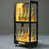 Bar Ktv Gabinete Luminoso para Vino Vino Tinto Vino Extranjero Gabinete de Exhibición de Cerveza Gabinete Desmontable para Champagne Estante para Vino Arte de Hierro Led