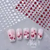 Pegatinas de Arte para Uñas con Lazo Francés Color Borgoña Popular entre Celebridades de Internet Lazo de Cinta Rojo de Año Nuevo Accesorios para Uñas