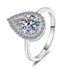 Anillo de plata Ruixing diseño original plata de ley s925 moda para mujer regalo de boda anillo de moissanita venta al por mayor
