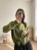 Chegada Nova Outono 2026 Cor Sólida Macio e Fofo Amigo da Pele Simples Emagrecedor Raglan Botão Tricô Cardigan Jaqueta Top Feminino