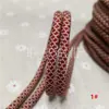 Corda de cor com malha grossa de 5MM núcleo de poliéster corda de colisão cordão decorativo para suéter cordão de ajuste DIY corda trançada à mão