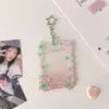 Portatarjeta de Control de Acceso de Acrílico Transparente, Tarjeta de Autobús, Cubierta Protectora para Tarjeta de Comedor Estudiantil, Tarjeta de Trabajo, Llavero para Mochila con Foto de Fan