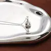 Collar con colgante de petaca de plata estilo fiebre, diseño de nicho, estilo ins, colgante largo elegante, joyería minimalista de lujo ligero