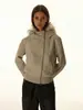 Sudadera con capucha estilo retro americano de retazos con cuello de pelo para hombre y mujer, diseño de otoño e invierno, chaqueta corta gruesa, moderna