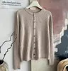 Cárdigan de Punto Bordado con Hilo Retorcido Suave y Ceroso para Mujer 2024 Otoño e Invierno Nuevo Casual Combinable con Todo