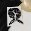 Dropshipping Transfronterizo de Bufandas con Cierre Magnético de Perlas Largas Pequeñas, Bufandas de Estilo Europeo y Americano para Oficina, Bufandas de Moda, Pañuelos para el Cuello, Bufandas de Seda para Mujer