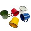 Envío Gratis Fábrica de Producción de Tazas de Esmalte de Exportación Taza de Agua Colorida Nostálgica Taza Pequeña de Vino Curvada Tarro de Hierro Porcelana con Logo Impreso