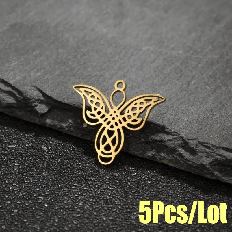 5pcs Stainless Steel Charms Ho