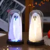 Luz de Fantasma Popular Transfronteriza para Halloween con Cubierta de Vidrio, Adorno Decorativo Creativo, Luz Ambiental, Luz de Noche Espeluznante