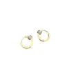 Pendientes de Aro Lisos con Circonita para Mujer, Pendientes de Aro Pequeños de Alta Gama, Nuevo Estilo Caliente 2026, Joyería Circular Única y Elegante para Orejas