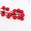 Suministros para Decoración Navideña Decoración de Árbol de Navidad Decoración de Corona Navideña Recortes de Frutas Rojas de Plástico para Navidad