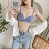 SobreSecrets Sutiã Push-Up Fino Sem Aro para Seios Pequenos com Suporte Lateral, Superfície Lisa, Alças Finas Sem Costura, Lindo Design nas Costas