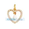 M18 L26 K07 Accesorios para joyería DIY colgante de cobre puro colgante pequeño luna triángulo corazón de melocotón redondo marca