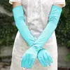 Guantes de Rendimiento para Cantante de Escenario Largo Pasarela Europea y Americana Guantes Sobre el Codo Vestido de Cena Retro Protección Solar Envío Directo