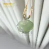 Pendente Fivela da Paz Aventurina Jade Seda Dourada de Xinjiang Pingente de Buda Amuleto da Paz Colar Gota d'Água Fonte de Suprimento para Transmissão ao Vivo