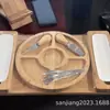 Novo Conjunto de Tábua de Queijo de Bambu Transfronteiriço, Prato de Queijo de Madeira para Cozinha, Tábua de Corte, Tábua de Pão