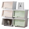 -Caja de Almacenamiento Boca de Hipopótamo Caja de Almacenamiento Doméstica con Tapa abatible para Ropa y Juguetes Caja de Almacenamiento Tipo Cajón Gabinete de Almacenamiento de Plástico