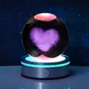 Luz Nocturna de Bola de Cristal Cielo Estrellado 3D Transfronteriza con Base Táctil Luminosa, Adorno de Escritorio Creativo, Luz Ambiental, Regalo de Cumpleaños