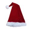 Sombrero de Navidad de terciopelo denso de alta calidad, sombrero blanco de Navidad con pelo de conejo simulado, felpa espesa cifrada