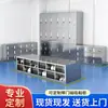Gabinete de Zapatos de Acero Inoxidable con Asiento para Cambiarse los Zapatos, Taller Libre de Polvo, Laboratorio, Fábrica de Alimentos, con Puerta, Gabinete de Zapatos para Vestidor, de Cara Única/Doble Cara