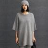 Cachemira para Mujer Cuello Redondo Holgado Casual Versátil a la Moda Estilo Perezoso Prendas de Punto Otoño e Invierno Nuevo Estilo Prendas de Punto de Cachemira