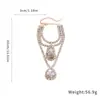 Pulseira-anel integrada de acrílico com gota d'água cravejada de diamantes, toque de luxo leve e alta qualidade, acessório de mão personalizado de nicho